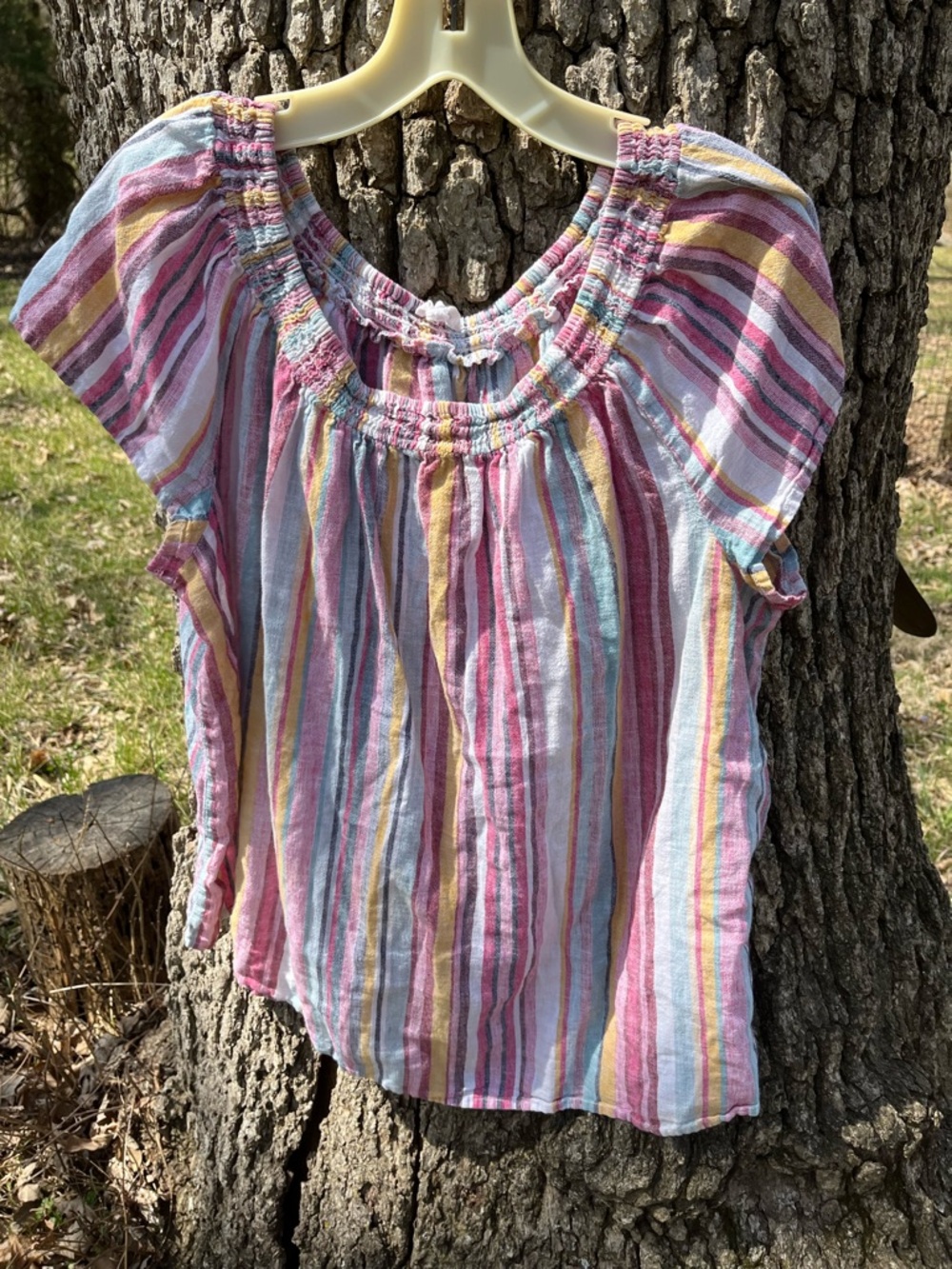 ⭐️Beach lunch lounge Peasant Blouse in size L/XL